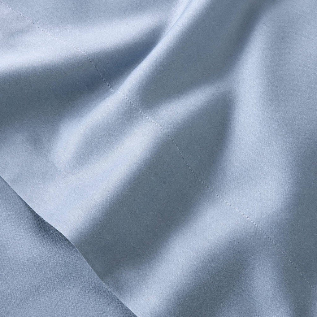 Queen 400 Thread Count Washed Lyocell Solid Sheet Set Deep Sky Blue P296394