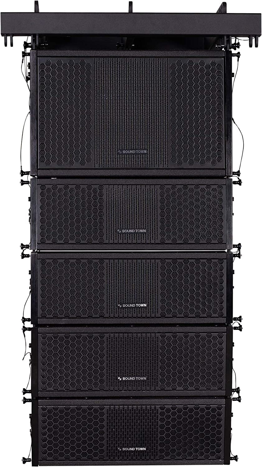 Line Array System with 10-inch Subwoofer and Four Dual 5-inch Speakers, Black B46557