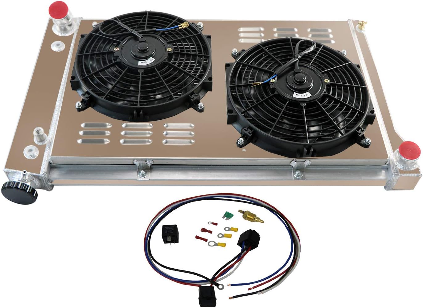 All Aluminum 4 Row Core Radiator with Fan Shroud Combo C626