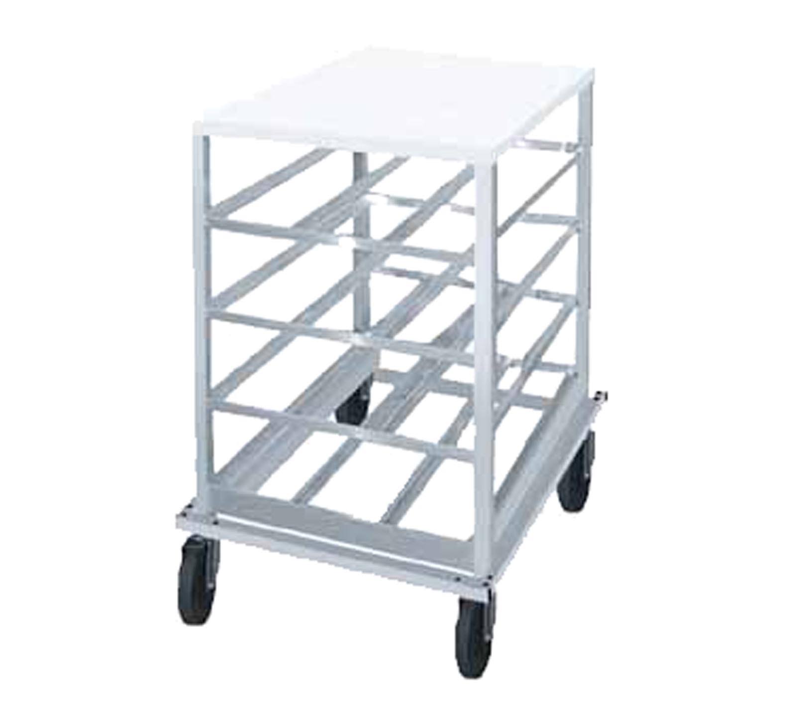 Mobile Half Can Rack with Poly Top C16147