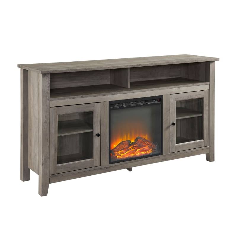 Gray 58 inch 2 Door Laminate Media Cabinet K4206
