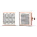 14K Rose Gold Diamond Square Stud Earrings P89537