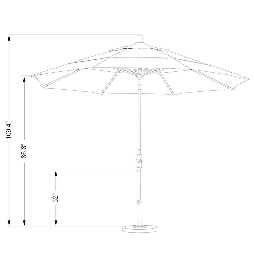11 ft. Aluminum Market Umbrella U590
