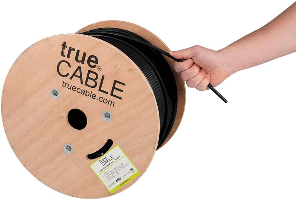 1000ft Yellow 23AWG Solid Bare Copper Bulk Ethernet Cable W773061