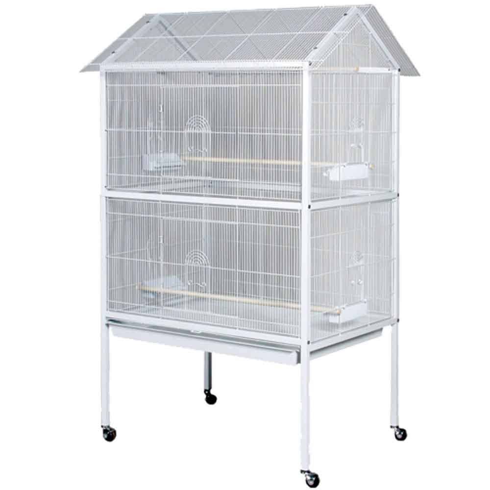 White Aviary Flight Cage F382