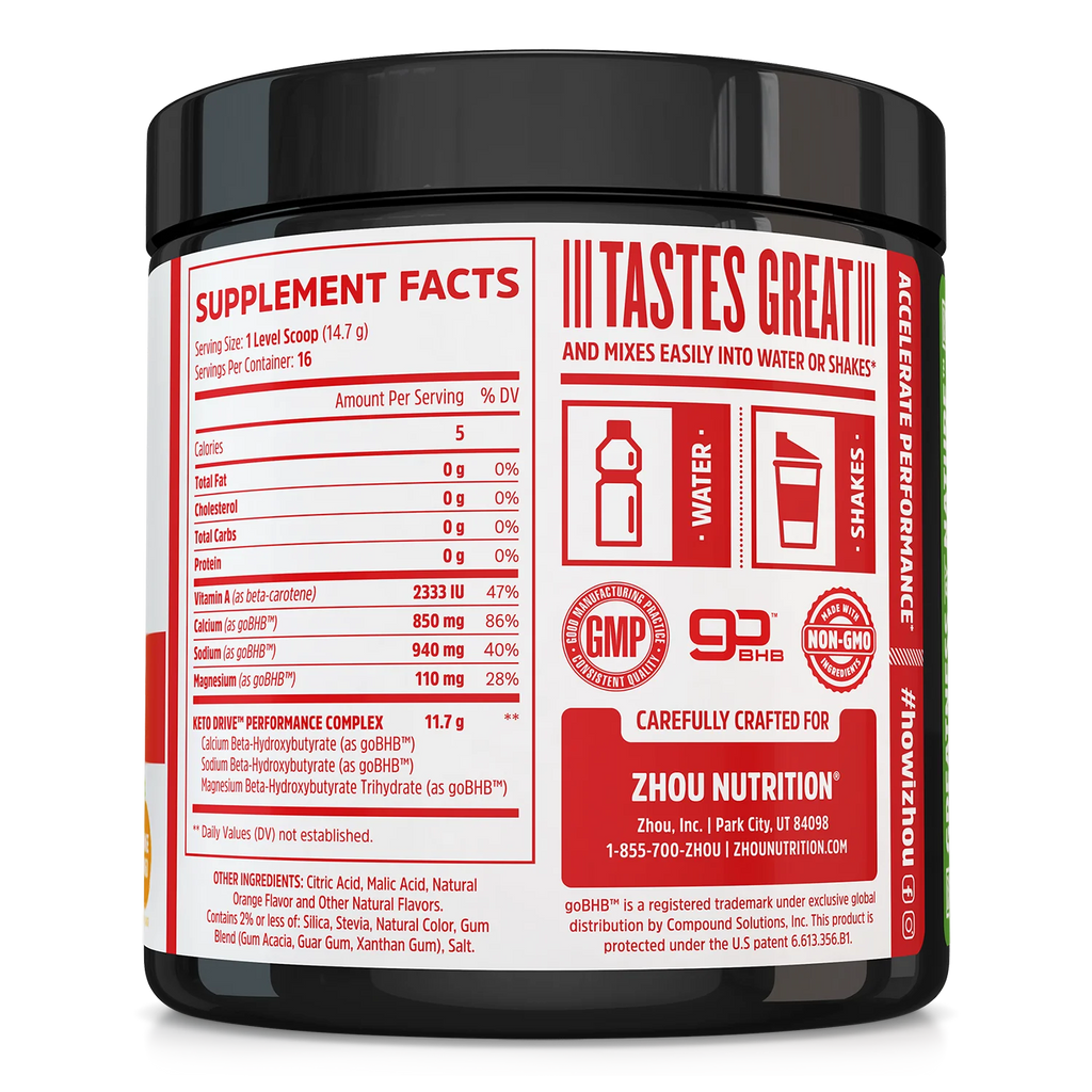 BHB Salts Orange Mango 16 Servings Ketone Complex M936