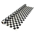 Shiny Black and White Checkered Car Wrap Decorative Vinyl Film 152cm x 50cm Y808
