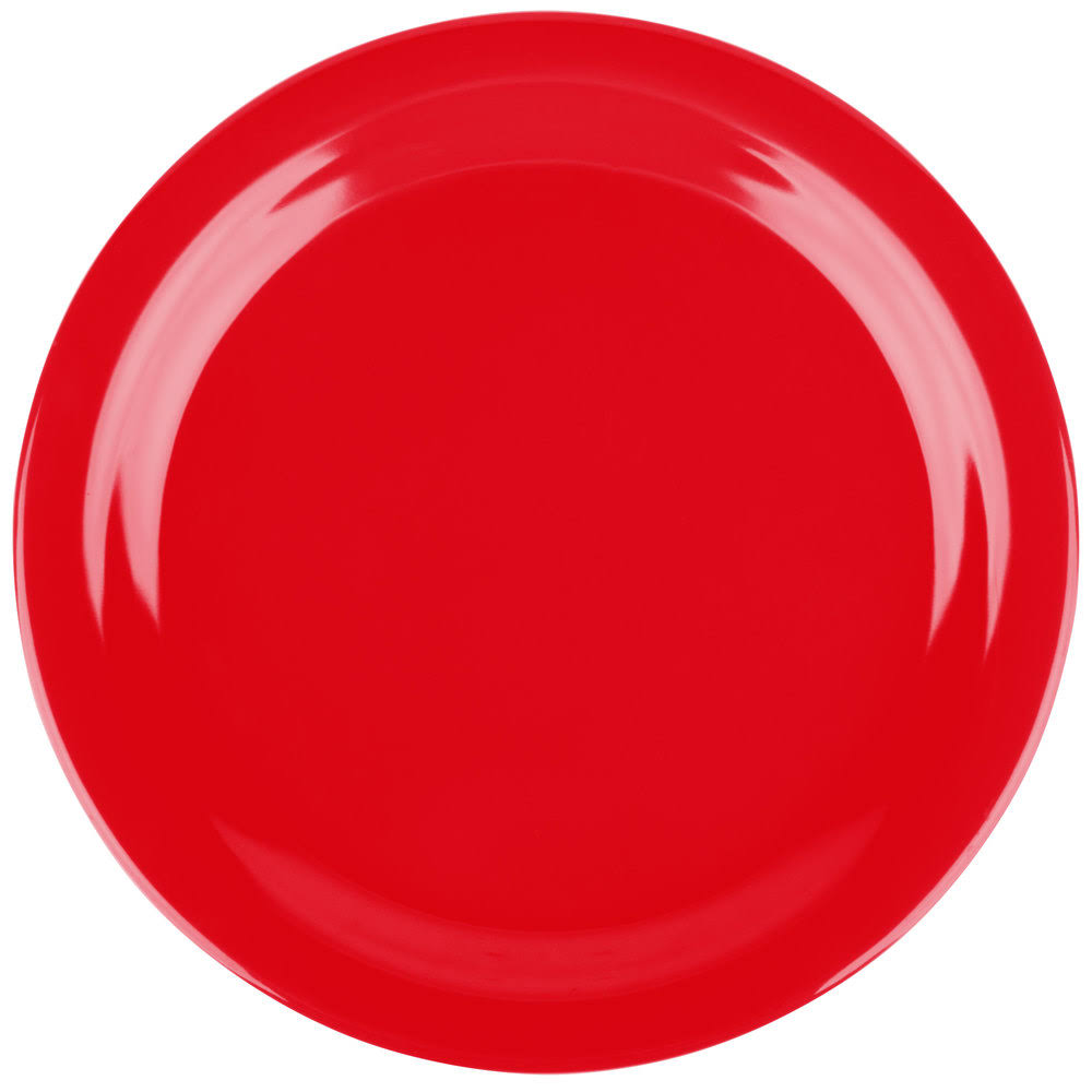 Red 9x22 Melamine Plate - 48/Case H858