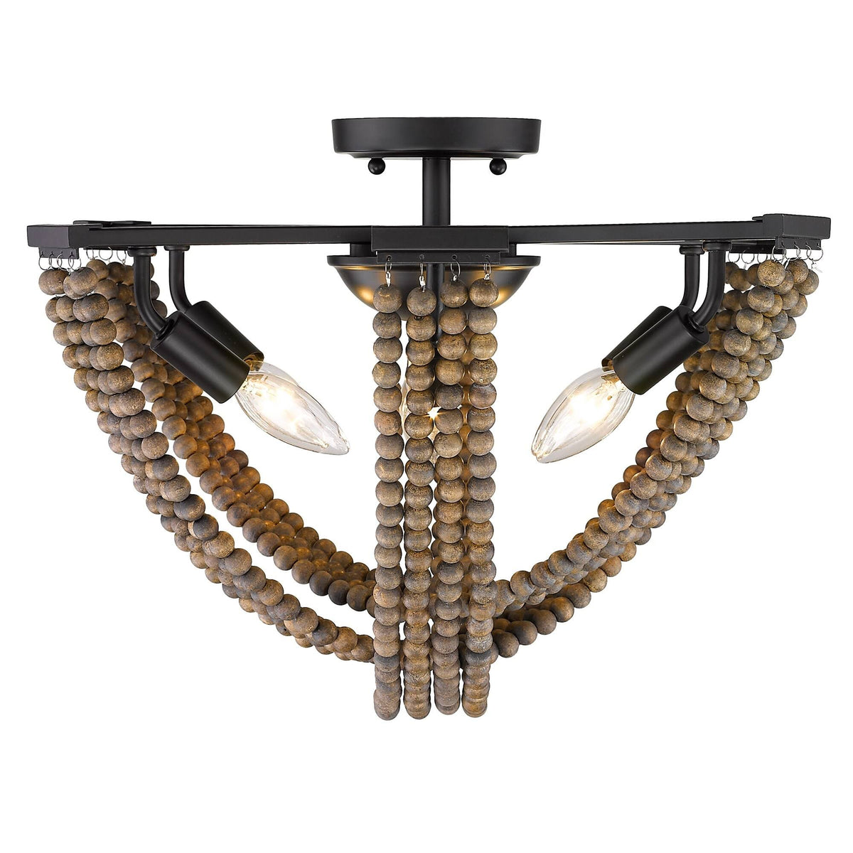 6 Light Semi-Flush Matte Black U10541