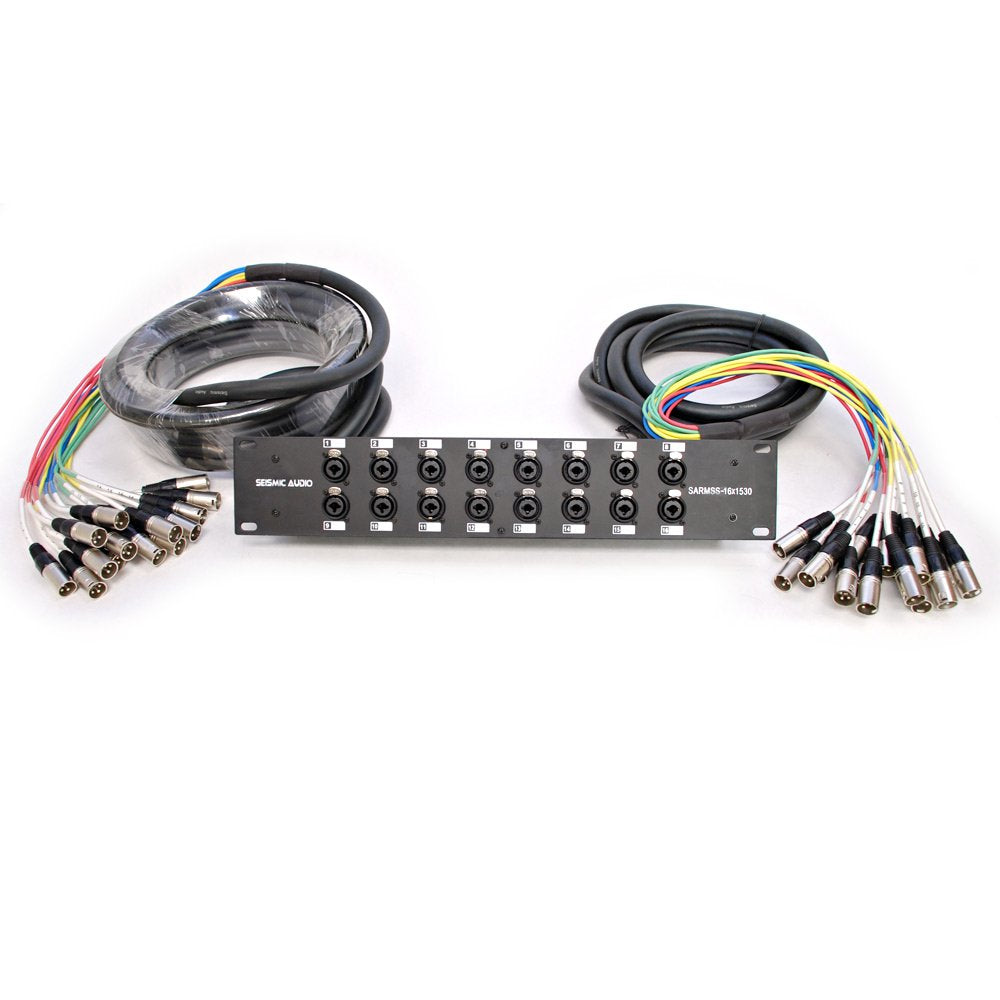 32 Channel TRS Combo Splitter Snake Cable with 5' and 30' XLR Trunks R300379