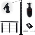 36x1x2 Stainless Steel Black Un-drilled Post O2119