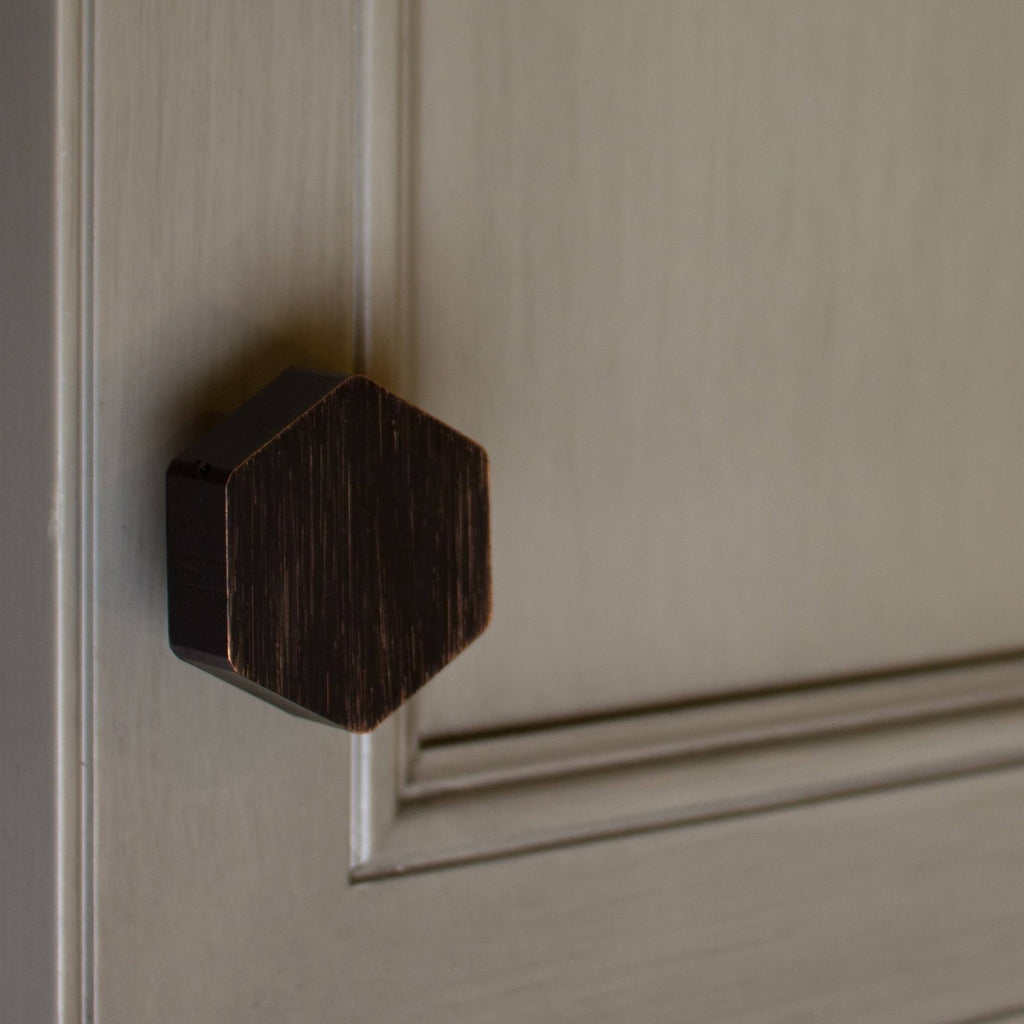 Oil Rubbed Bronze Solid Hexagon Cabinet Drawer Knobs (10-Pack) R7972