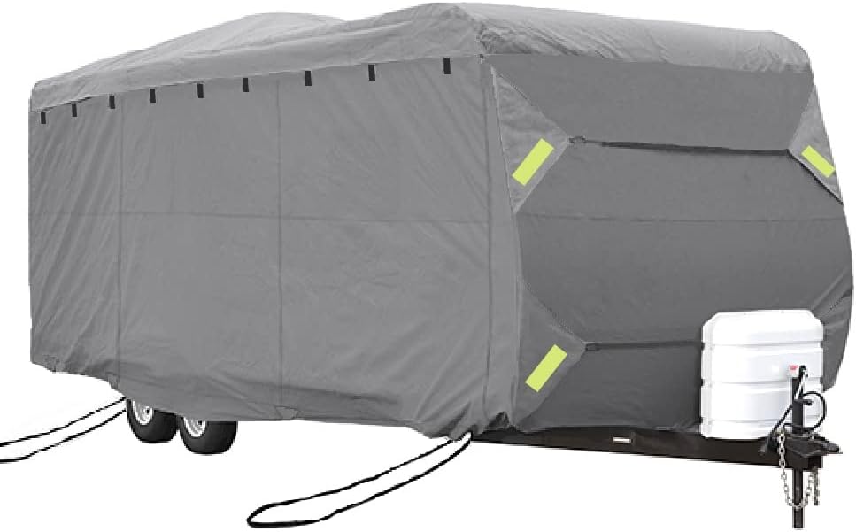 RV Cover Extra Thick 4-ply Top Panel Grey Fits 30'-33' Trailers J534277