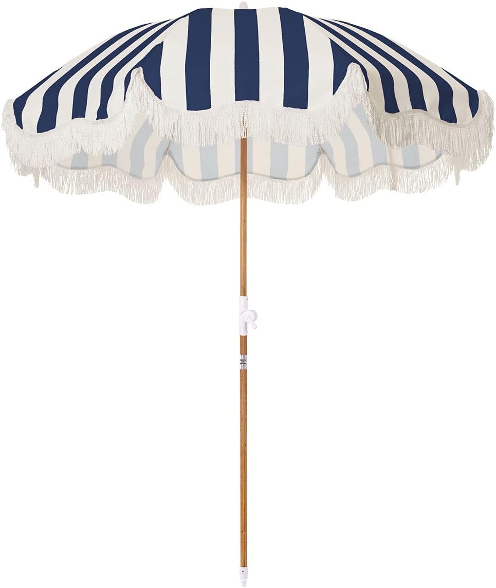 Navy Crew Stripe Holiday Umbrella P56248