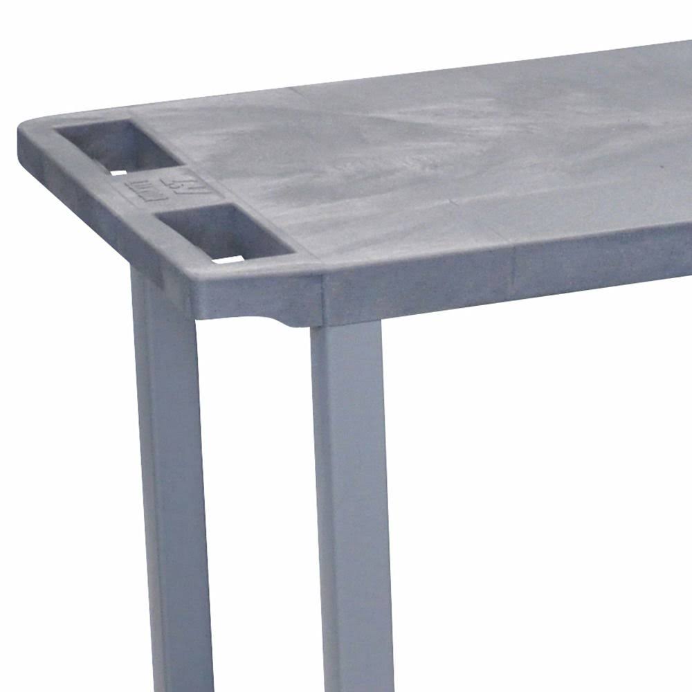 Gray Cart with 2 Flat Shelves F865088