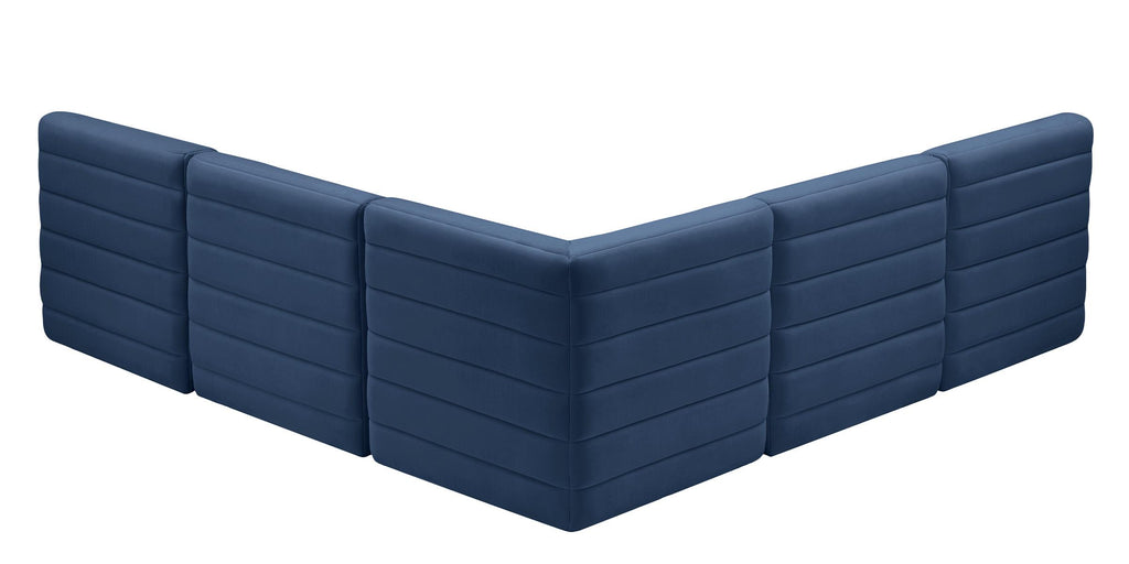 Navy Velvet Modular Sectional Sofa H4376