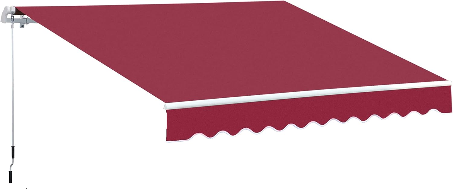 Light Grey Retractable Patio Awning Canopy K4059