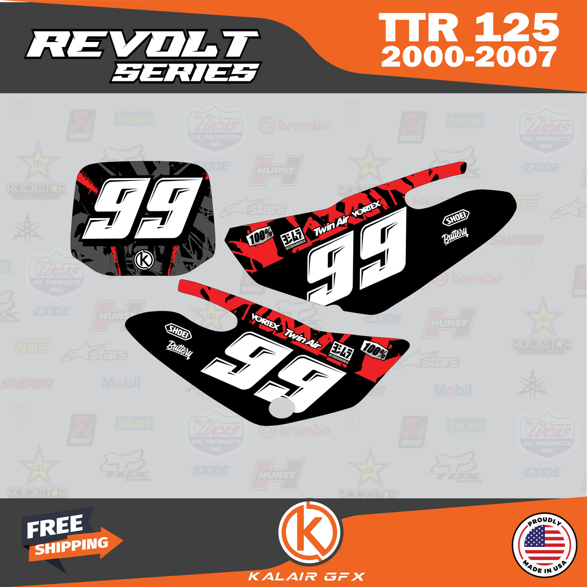 Graphics Kit for Yamaha TTR125 C287