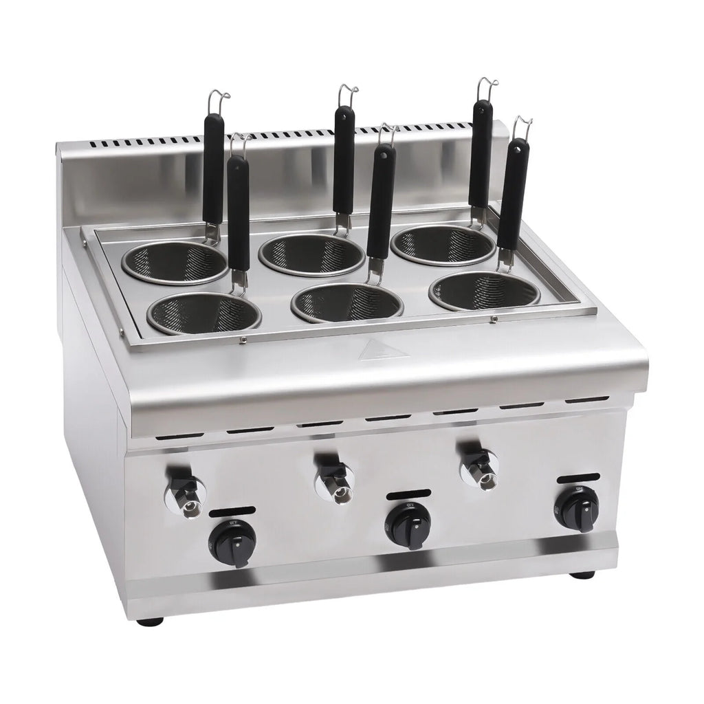 Commercial Pasta Cooker 6 Pots Stainless Noodle Boiler Machine B957001