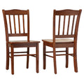 Walnut Wood Dining Side Chairs Set of 2 T930