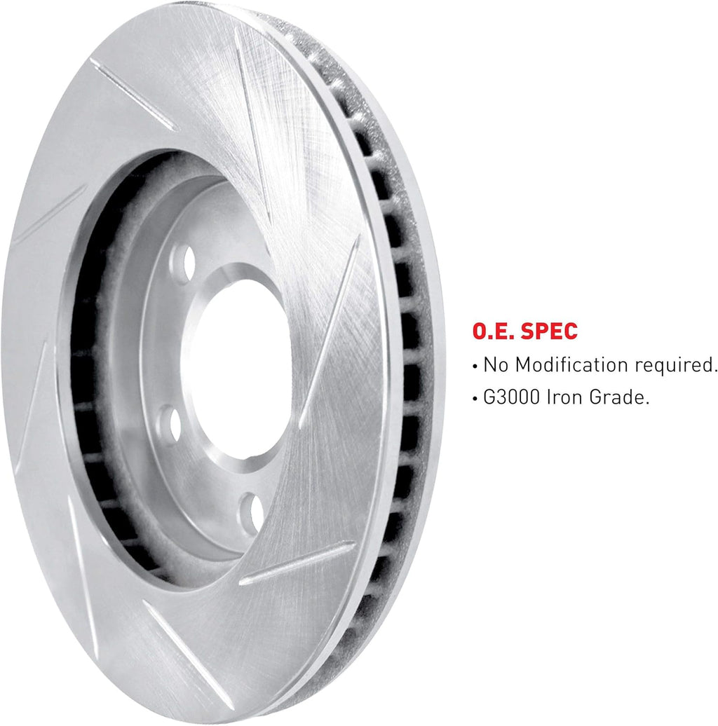 Slotted Brake Rotors Kit & Semi-Met Brake Pads P581409