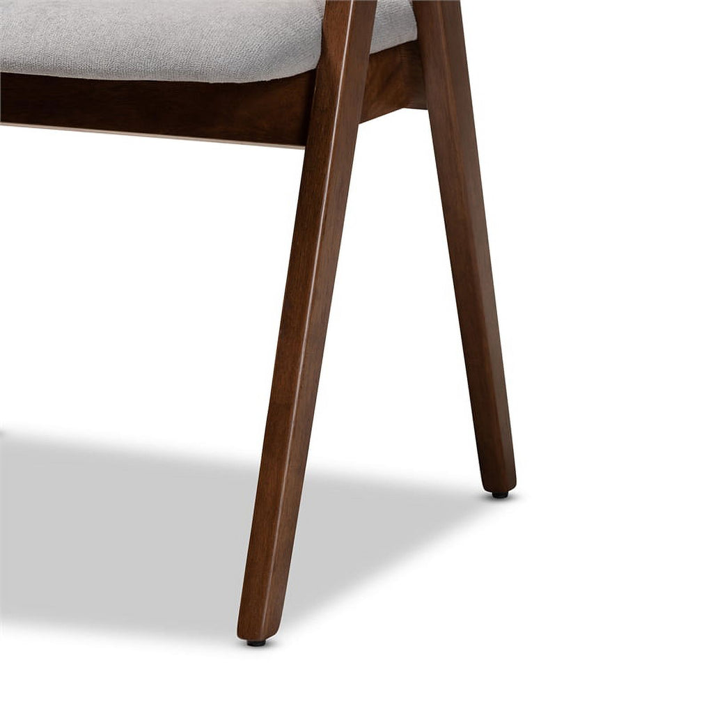 Grey and Brown Finished Wood 2-Piece Dining Chair Set E884