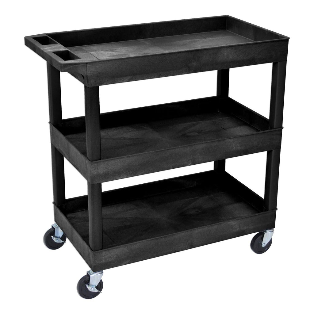 Black 3 Shelves Tub Cart M601