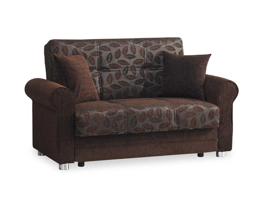 Dark Brown Chenille Loveseat P529