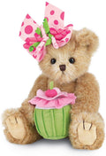 10” Tall Stuffed Teddy Bear with Plush Cupcake L746120