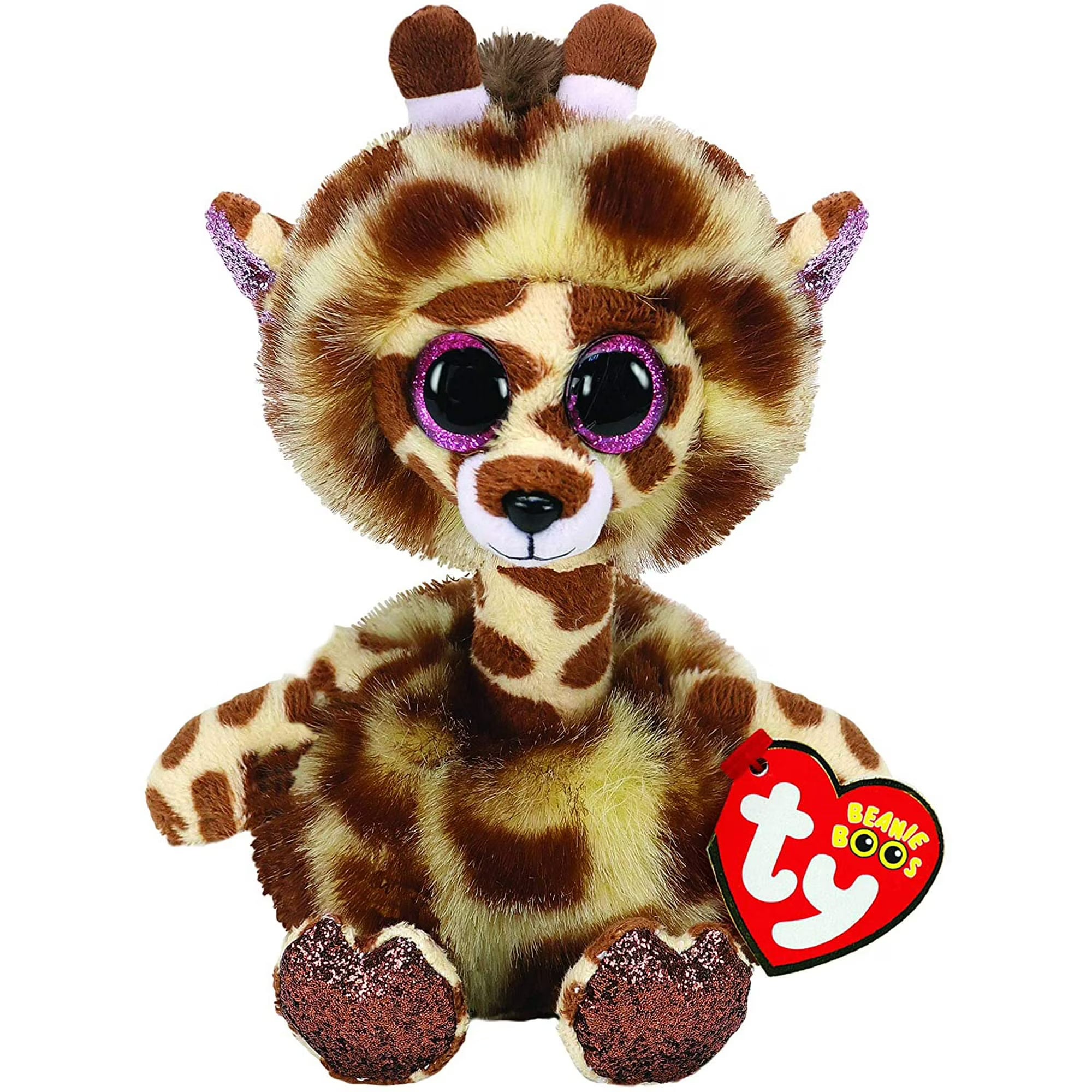 6" Plush Giraffe with Glitter Eyes W55391