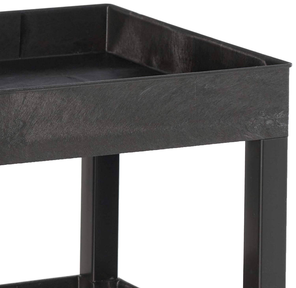 Black 3 Shelves Tub Cart M601
