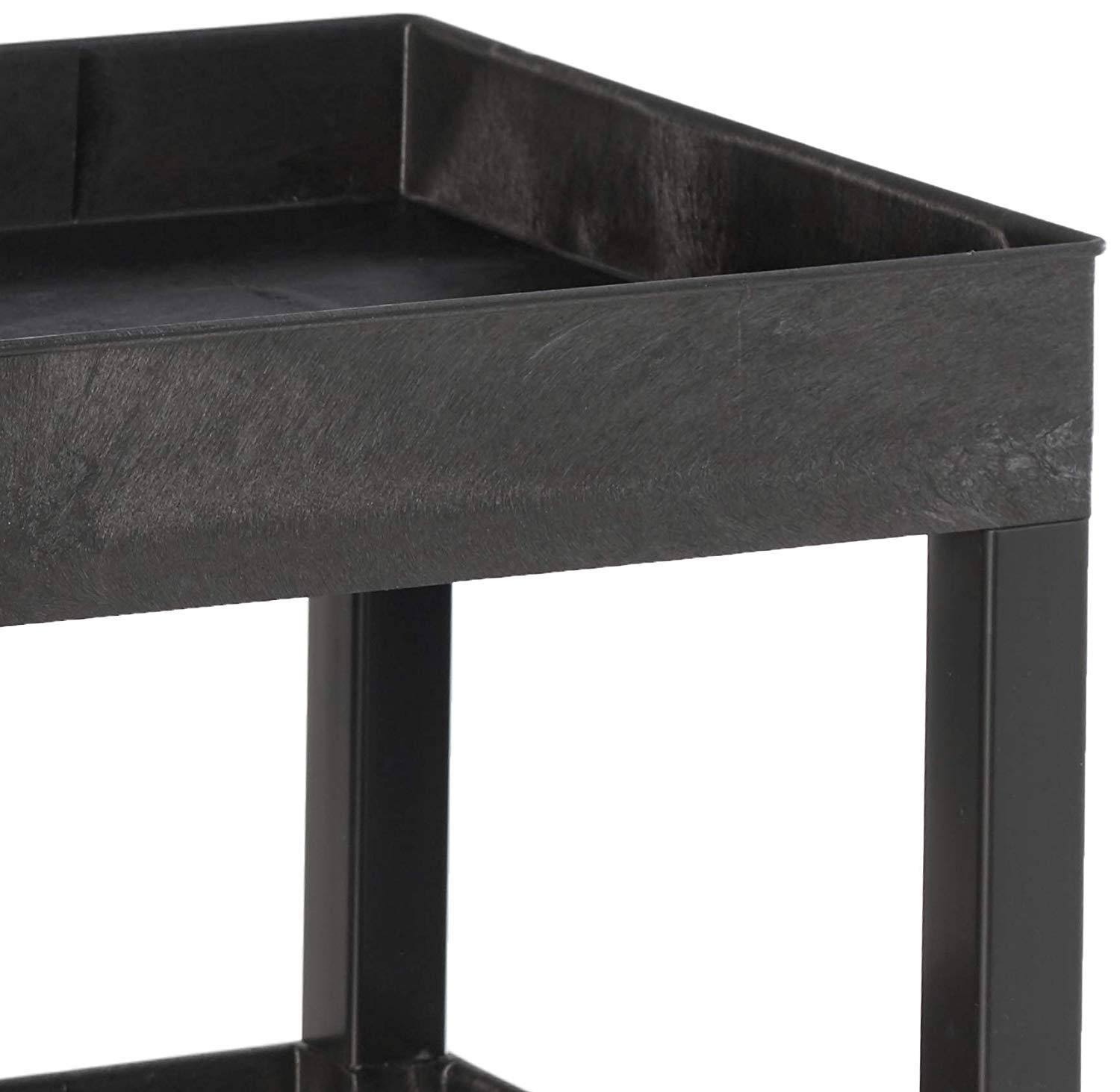 Black 3 Shelves Tub Cart M601