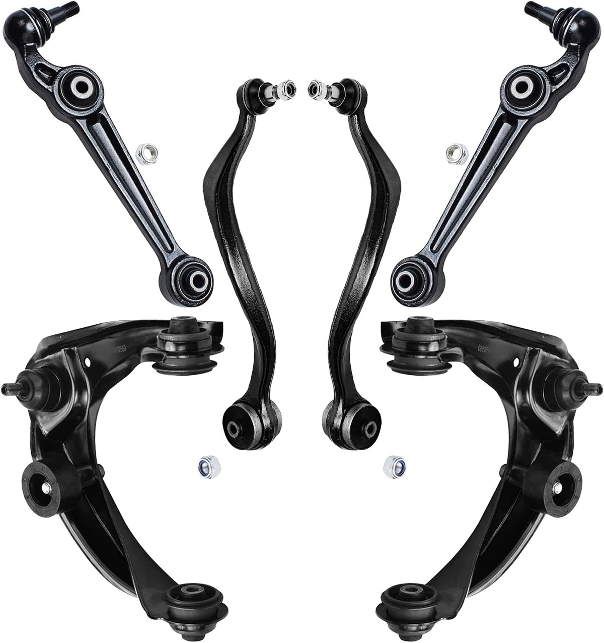 Front Upper Lower Control Arm 6pc Set D2298