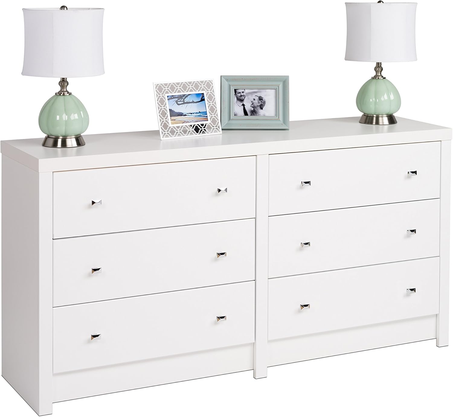 White 6-Drawer Dresser P911