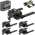 Oil Rubbed Bronze Privacy Door Handle with Removable Latch Plate B210