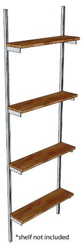 Shelving Hardware System for 4 Rows of 6-Inch Deep Shelves 72-Inch Vertical Standards Q48349