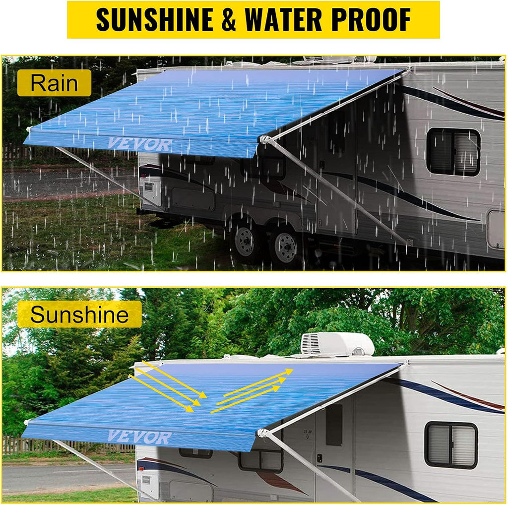 Ocean Blue 15oz Vinyl RV Awning Fabric Replacement M536877