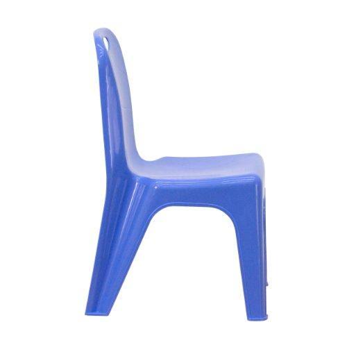Blue Plastic Stackable School Chair with Carrying Handle T607