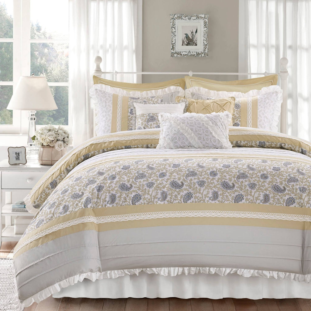 California King Cotton Percale Duvet Cover Set of 9 O295781