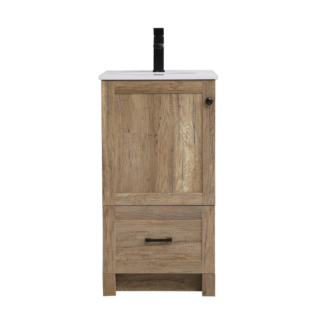 Farmhouse Vanity Cabinet Set with Top - 24 inch - Weathered Oak Z803599