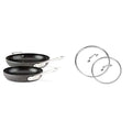 Hard Anodized Nonstick 2 Piece Fry Pan Set 10 12 Inch Cookware Black U659