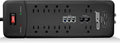 10-Outlet Straight Plug 3500 Joules Surge Protector (15 FT, WHT) Pack of 2 S438510