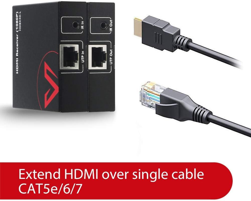 HDMI Extender Over Cat5e/6a/7 with IR Remote Control O484514