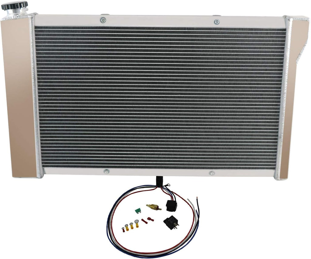 All Aluminum 4 Row Core Radiator with Fan Shroud Combo C626