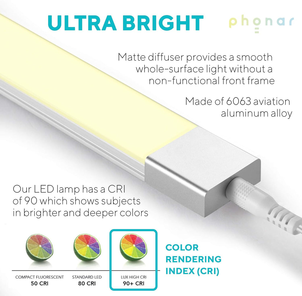 2-Pack 24 Inches LED Under Cabinet Lighting with Motion Sensor C4349