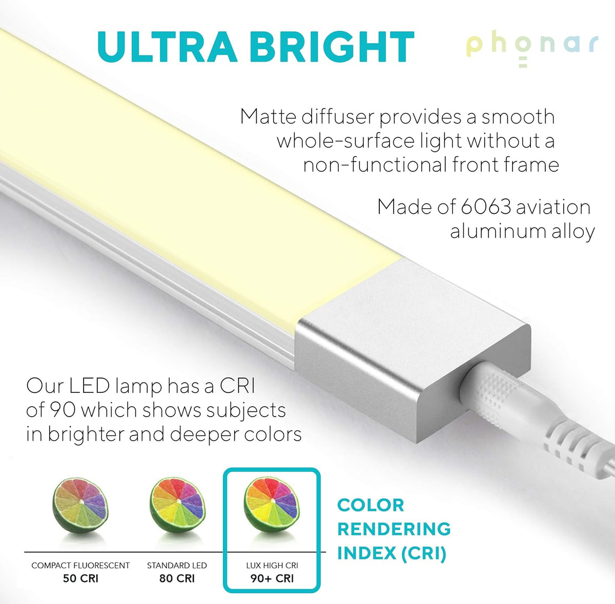 2-Pack 24 Inches LED Under Cabinet Lighting with Motion Sensor C4349