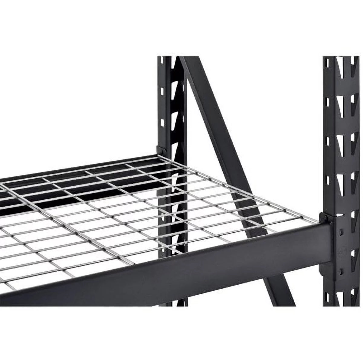 4-Tier Welded Steel Storage Rack, Black W318