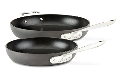 Hard Anodized Nonstick 2 Piece Fry Pan Set 10 12 Inch Cookware Black U659