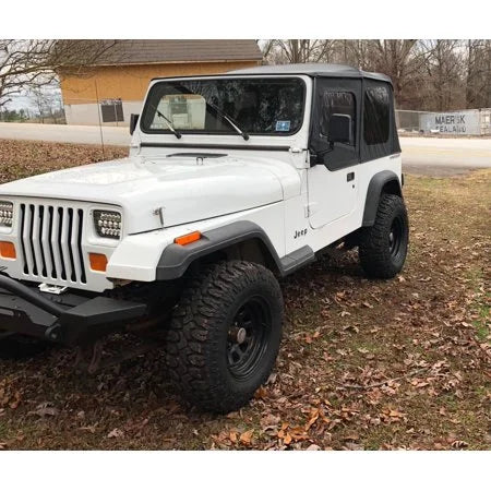 Convertible Soft Top Sailcloth for 1987-1995 Jeep Wrangler YJ Black 2 Door A30994