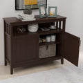Brown Console Table with Adjustable Middle Shelf D309342
